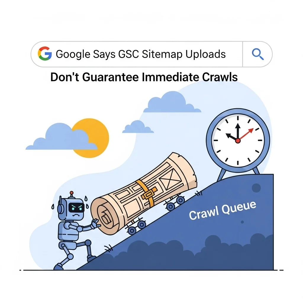 Google Says GSC Sitemap Uploads Don’t Guarantee Immediate Crawls