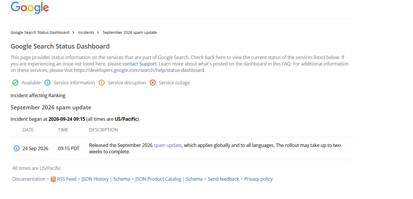 Google Search Spam Update September 2026